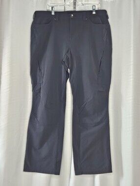 Duluth Trading Co women's nylon hiking activewear bluish gray pants size 18 x 33